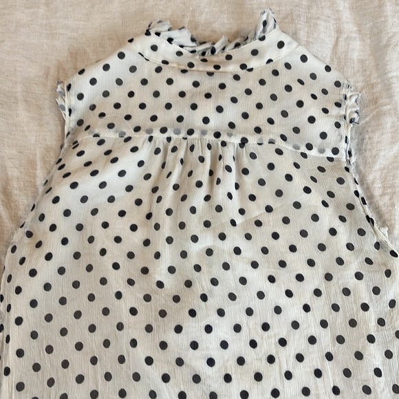 J.Crew Women’s Silk Polka Dot Blouse - Picture 5 of 9